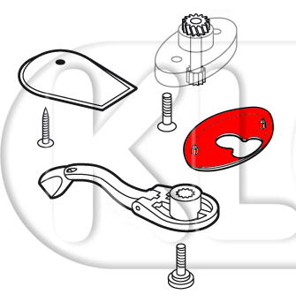 Unterlage für Schiebedachkurbel, ab Bj. 08/63