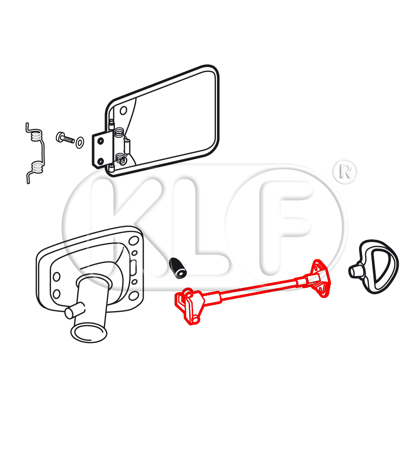 Gas Flap Release Cable, year 2/71-8/72, (not 1302)