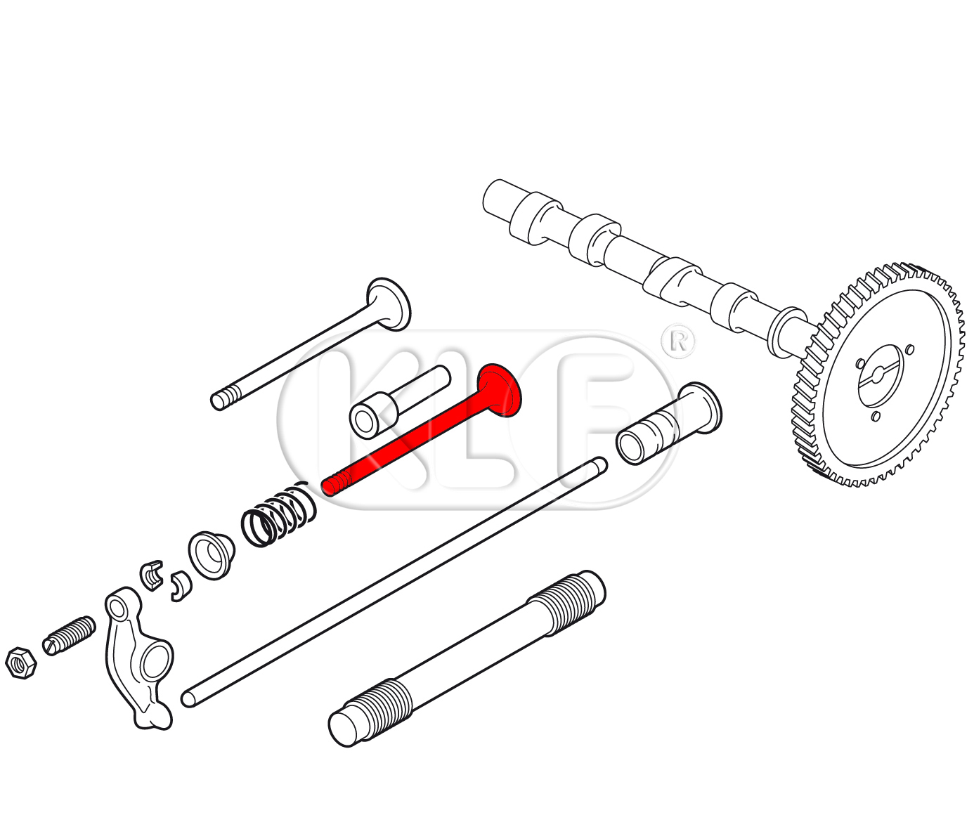 Intake Valve 35,5mm, 8mm shaft