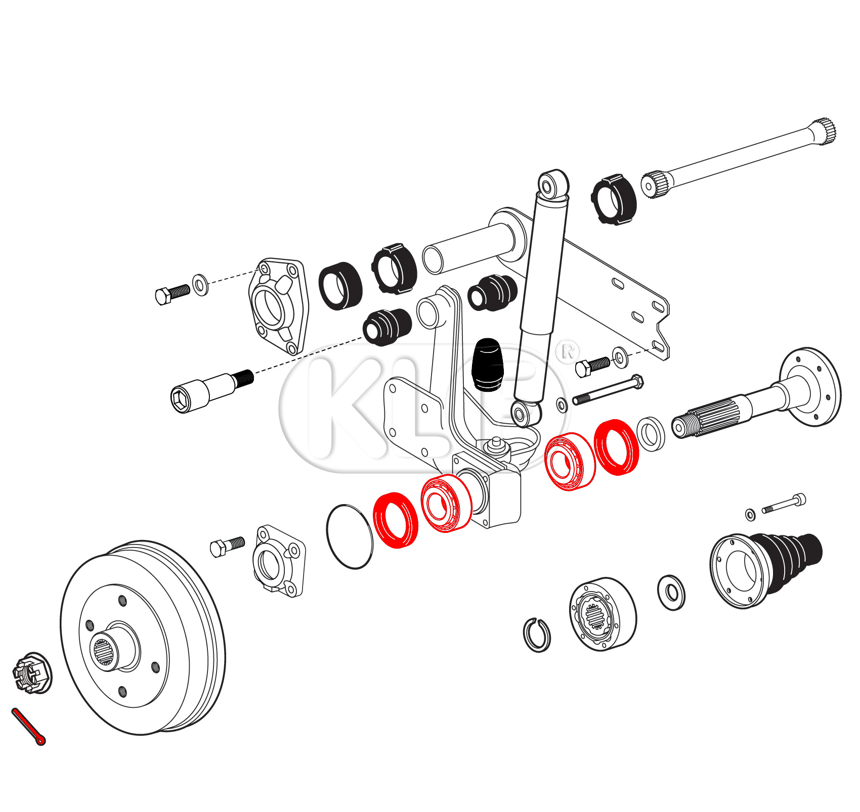 Wheel Bearing, rear, IRS axle