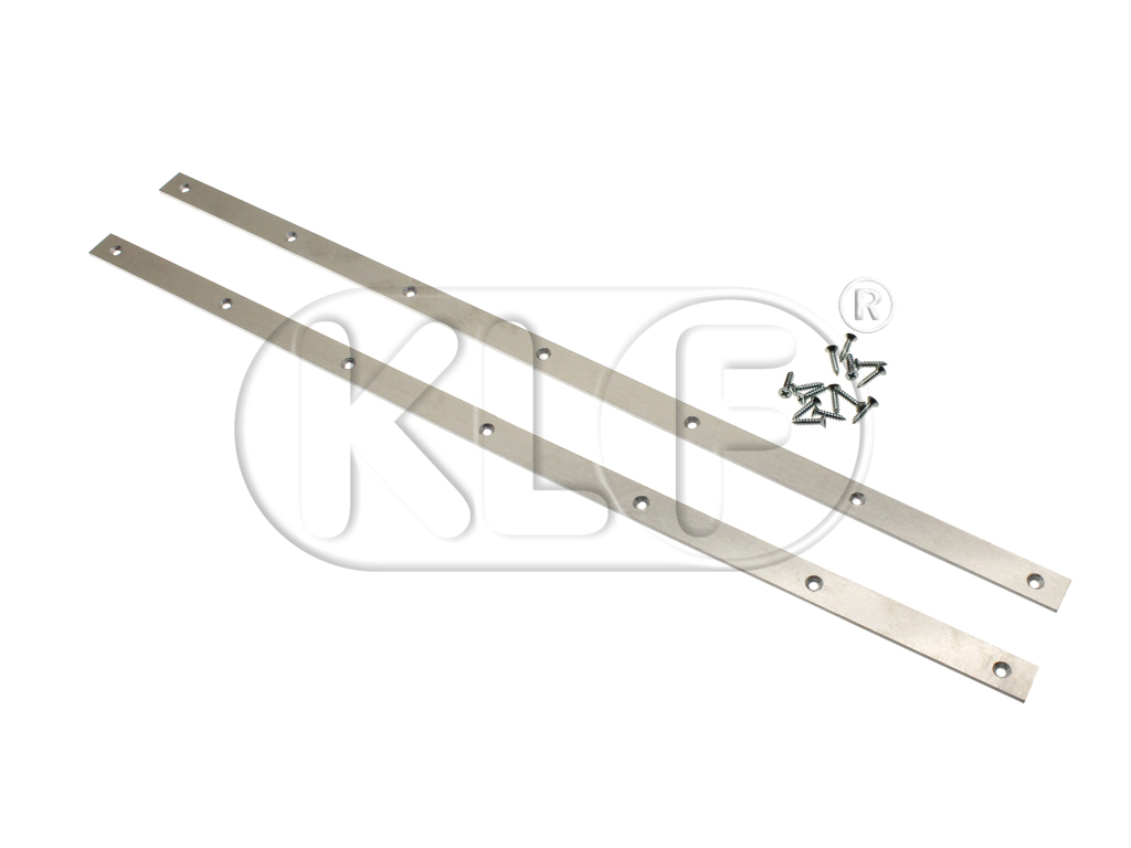 Befestigungsleisten für Gummi an der A-Säule, Paar, Cabrio ab Bj. 08/72