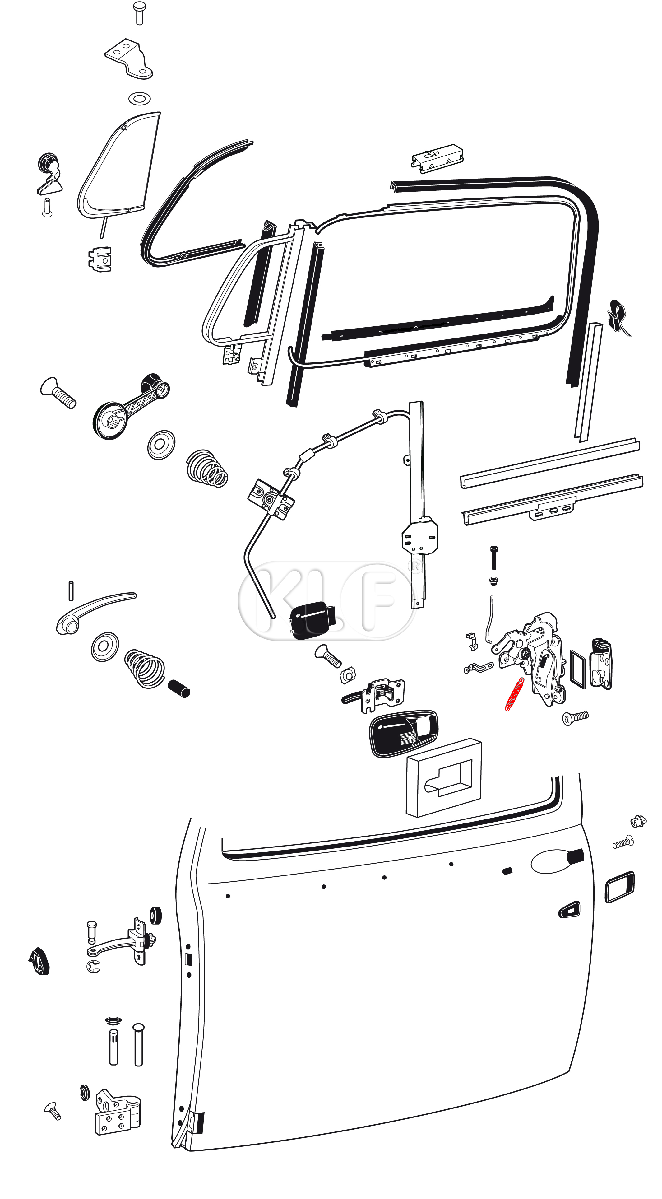 Feder für Türschließmechanismus, ab Bj. 71 ( ab Fg Nr. 1113200000)