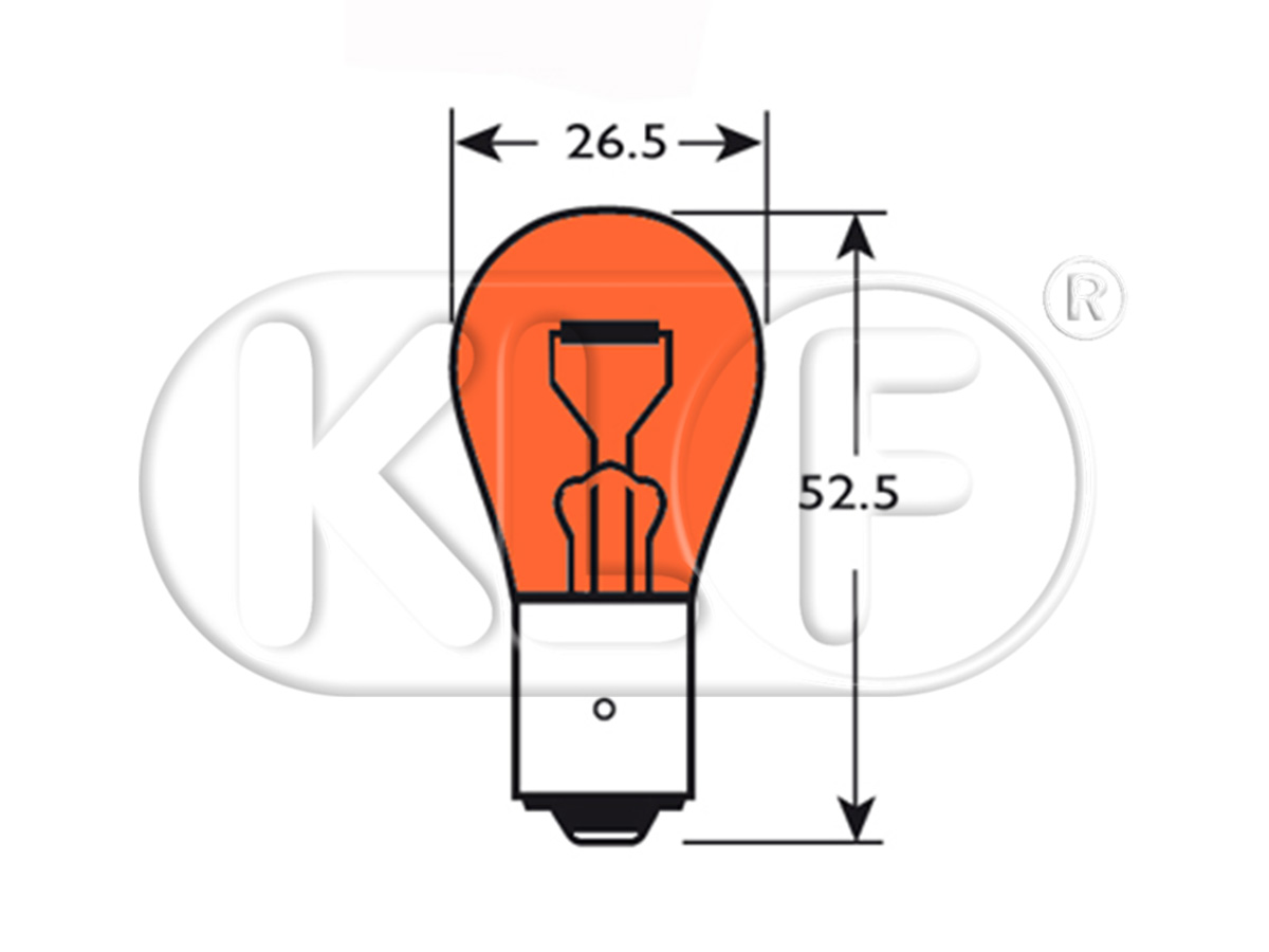 Glühbirne, gelb, Blinker, 12 Volt 21W