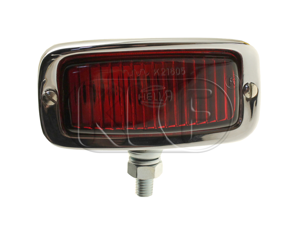 Brake Light / Fog Light, Hella, chrome, square shape