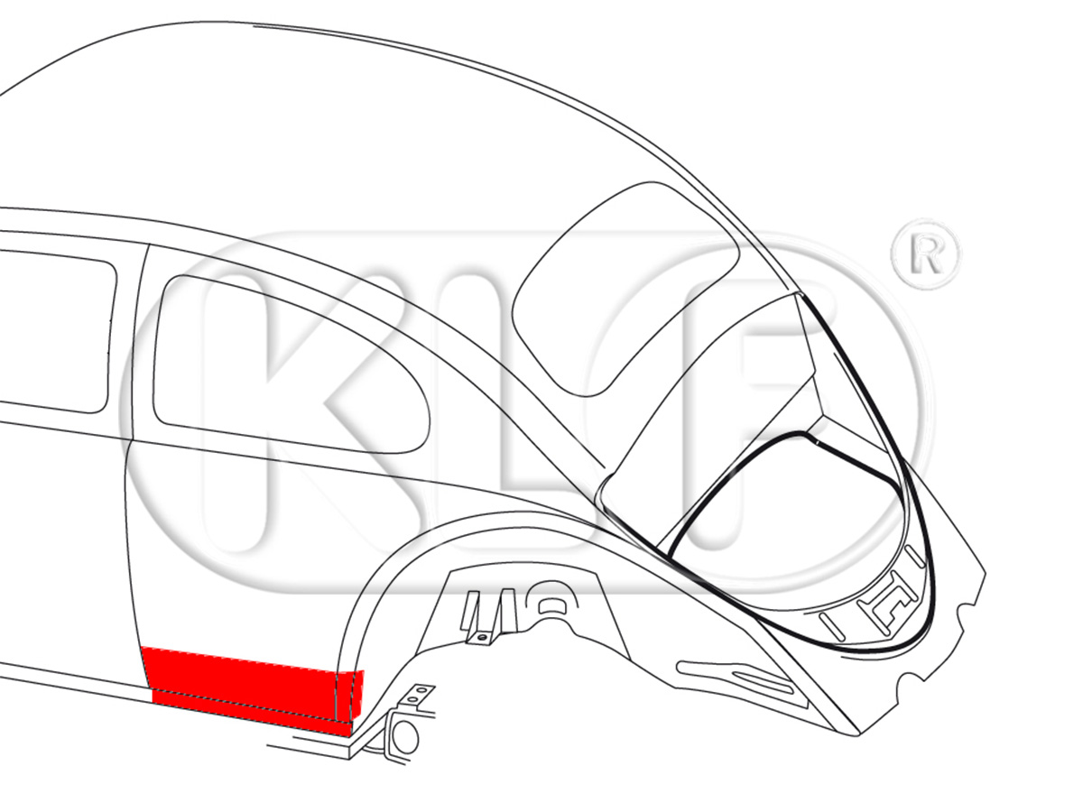 Rear Quarter Panel left, Top Quality, year 50 - 07/55