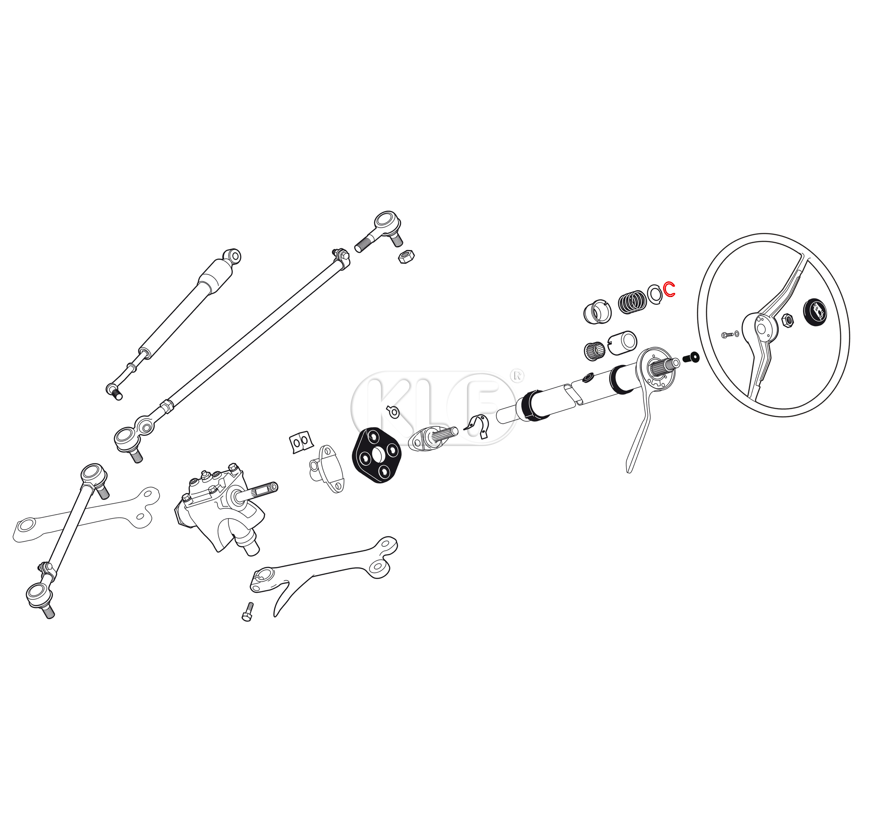 Steering Column Bearing Lock Ring