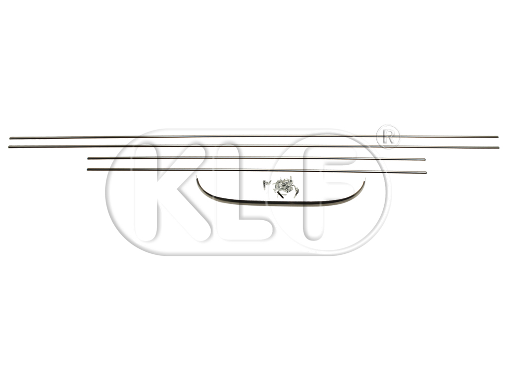 Zierleistensatz für Türverkleidung, Limousine, Edelstahl, Bj. 08/57 - 07/59