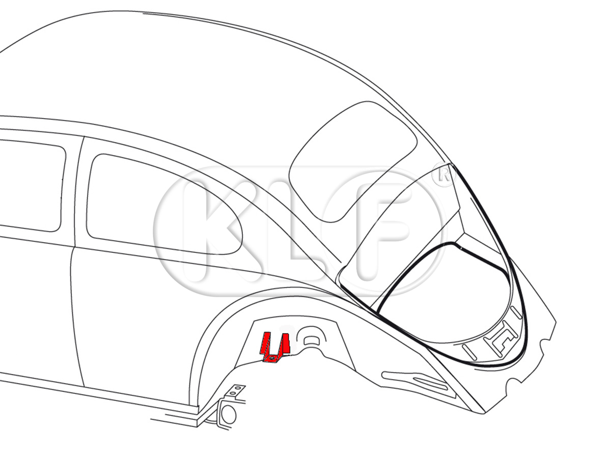 Rear Body bracket, left, Top Quality, year 48 - 09/52