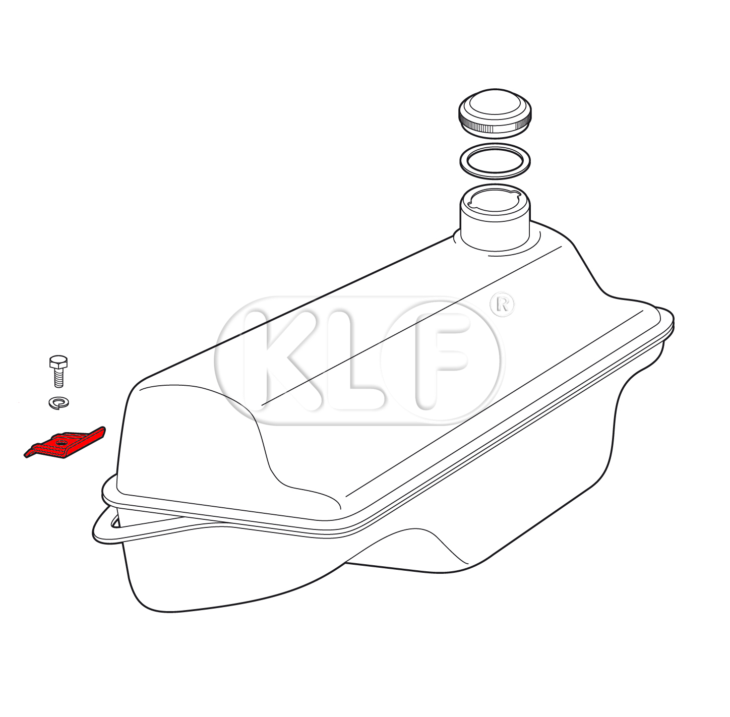 Fuel Tank Clamp Plate, square version