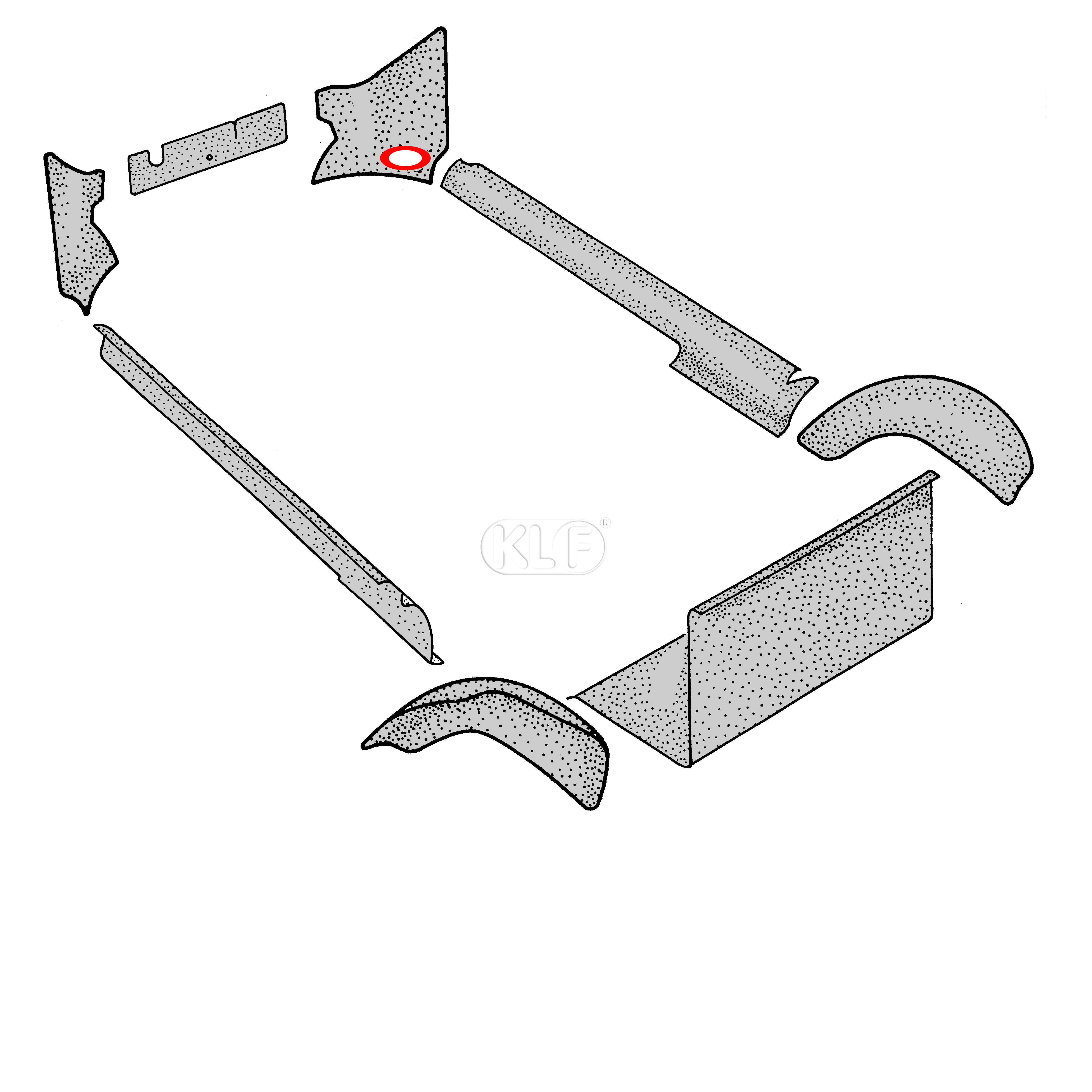 Heater Outlet Rings, pair, year 10/52 - 07/55