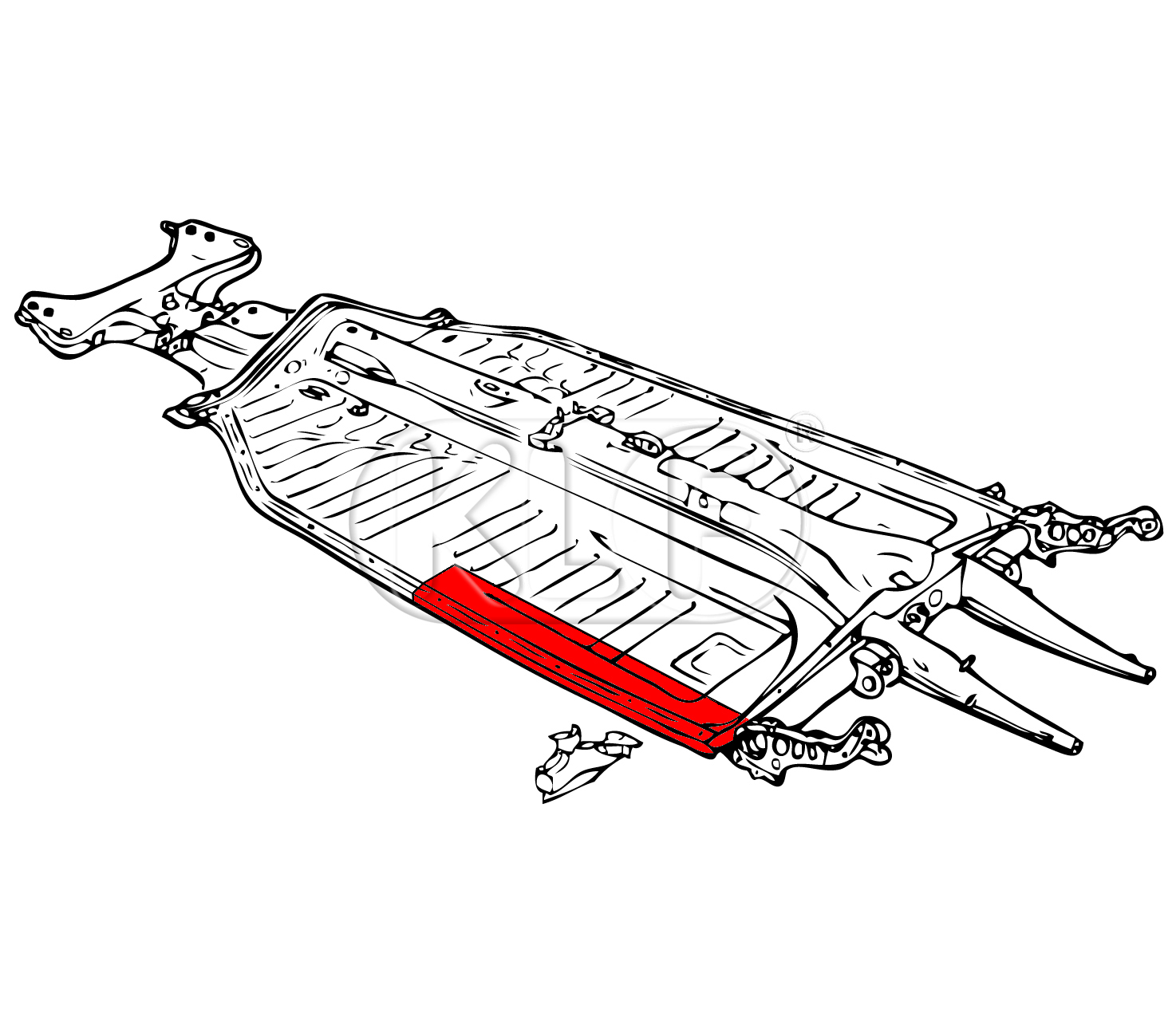 Outer Edge rear left, year thru 7/72