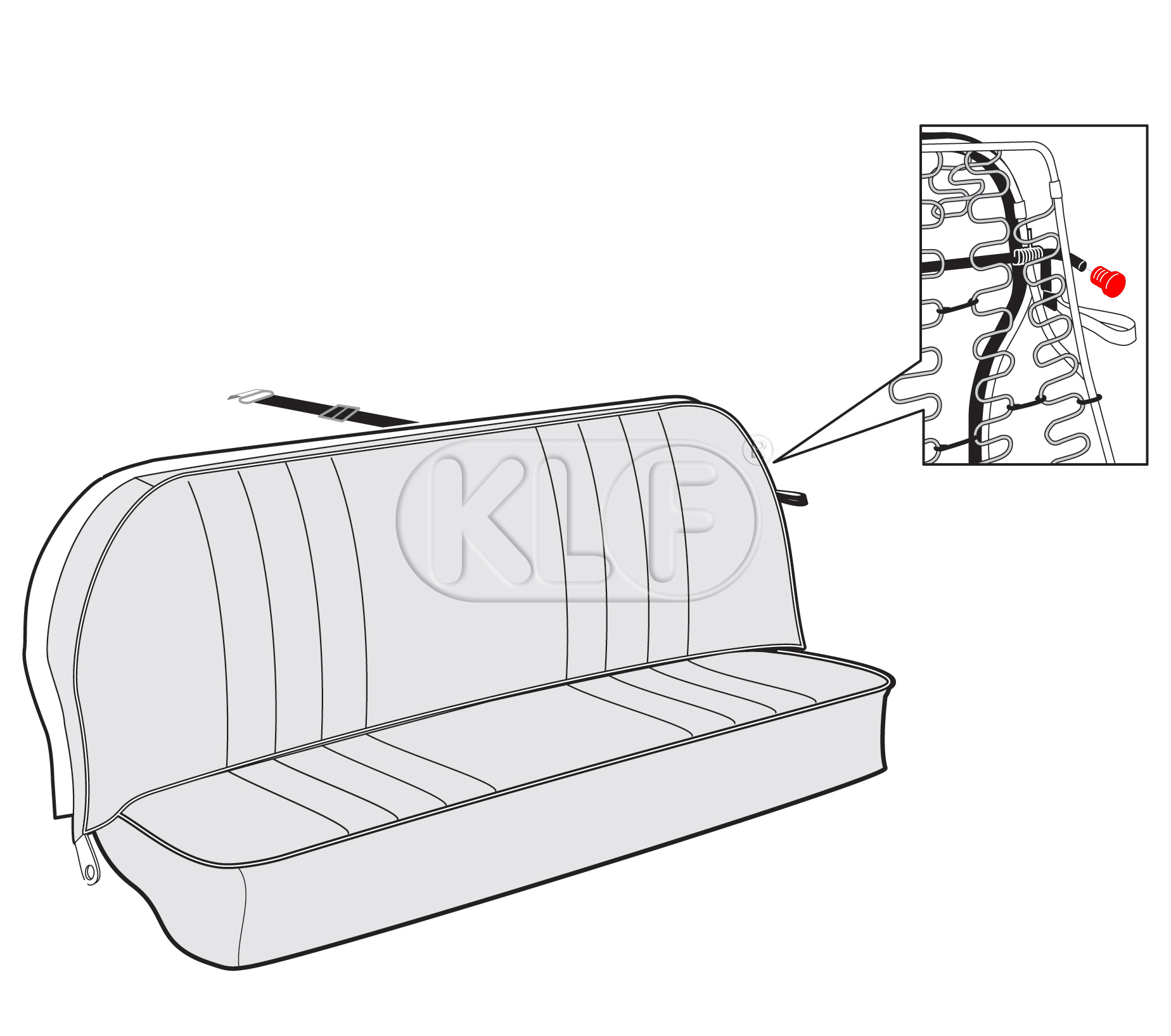 Plug for Rear Seat Release Tube, set of 2, year 08/67 on