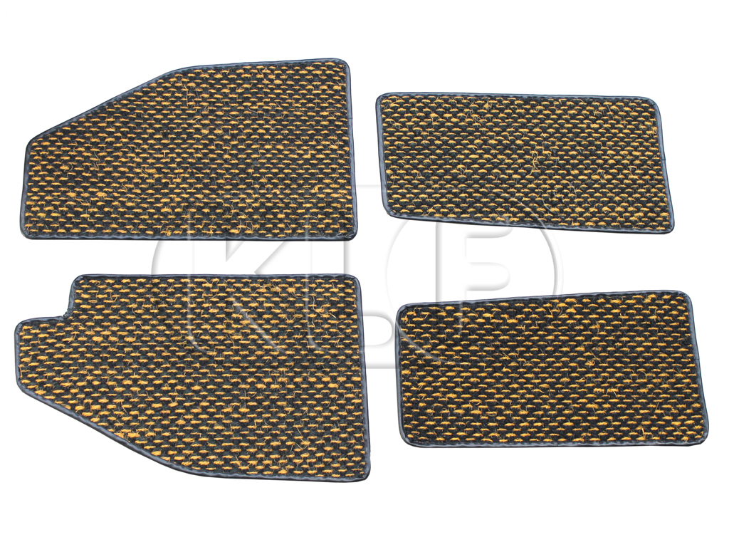 Coco Mats, set of 4, year thru 7/57 yellow/black