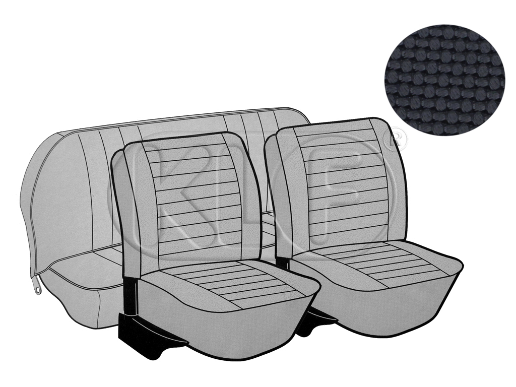 Seat Covers, front+rear, Basket, year 8/7 sedan, black
