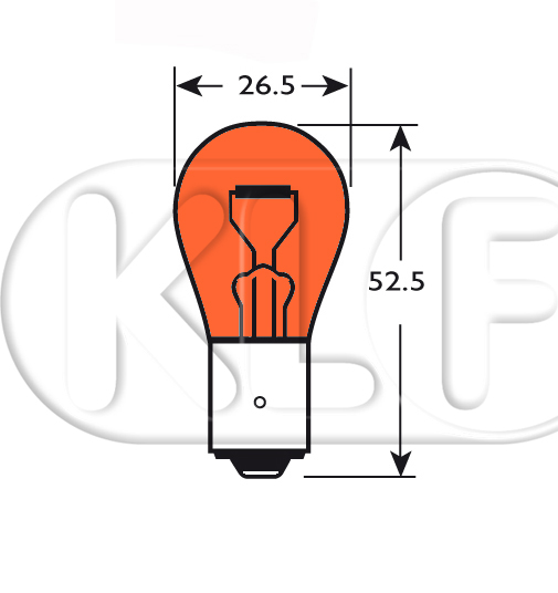 Glühbirne, gelb, Blinker, 12 Volt 21W