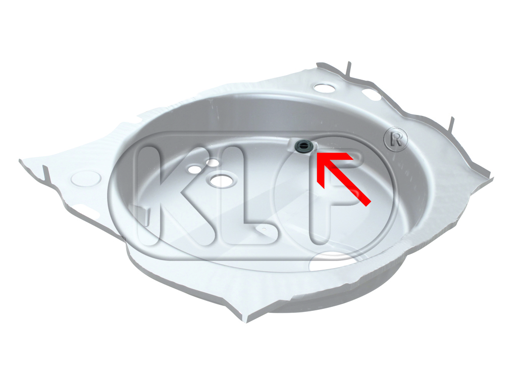 Stopfen in Reserveradwanne, für Nachstellschraube der Zahnstangenlenkung, nur 1303