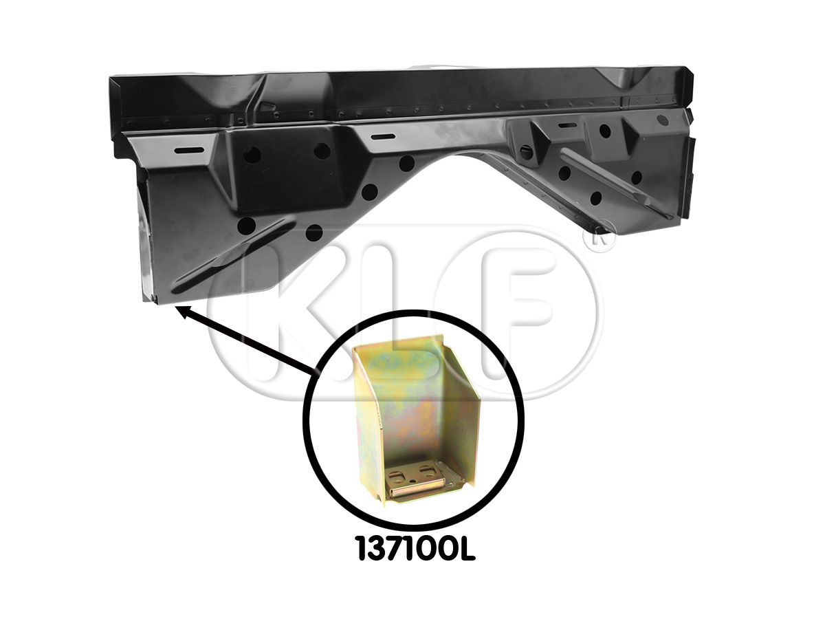 Inner cross panel bracket, left, galvanized, only 1302/1303, year 08/70 on