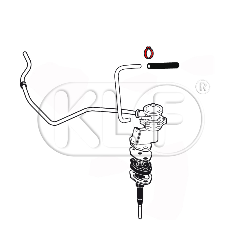 Schlauchschelle, 11mm, für Benzinschlauch 5,5mm, Stahl verzinkt