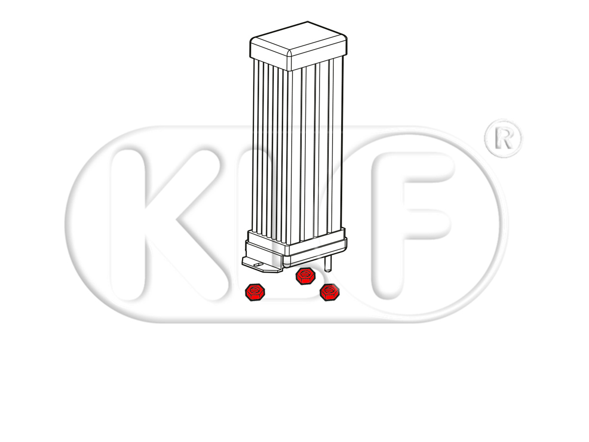 Mounting kit for oil cooler for engines with single channel cylinder heads