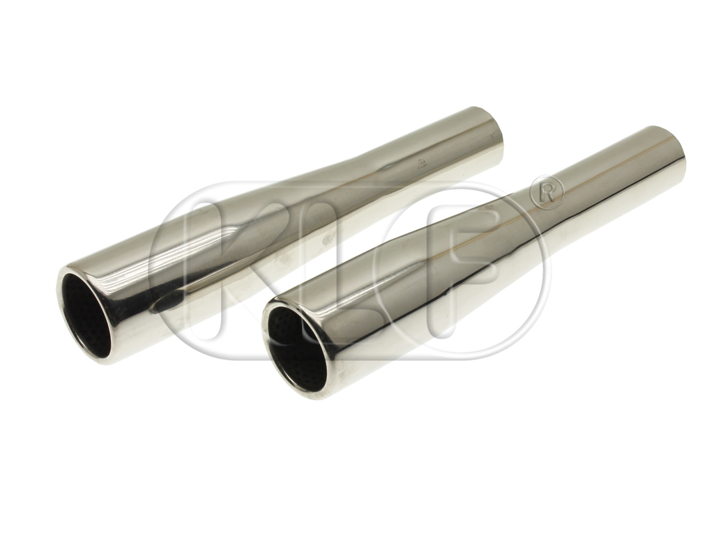 Tail Pipe TT-Style, stainless steel, pair