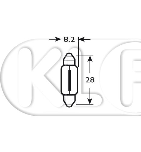 Glühbirne, Sofitte für Winker, 6 Volt 3W