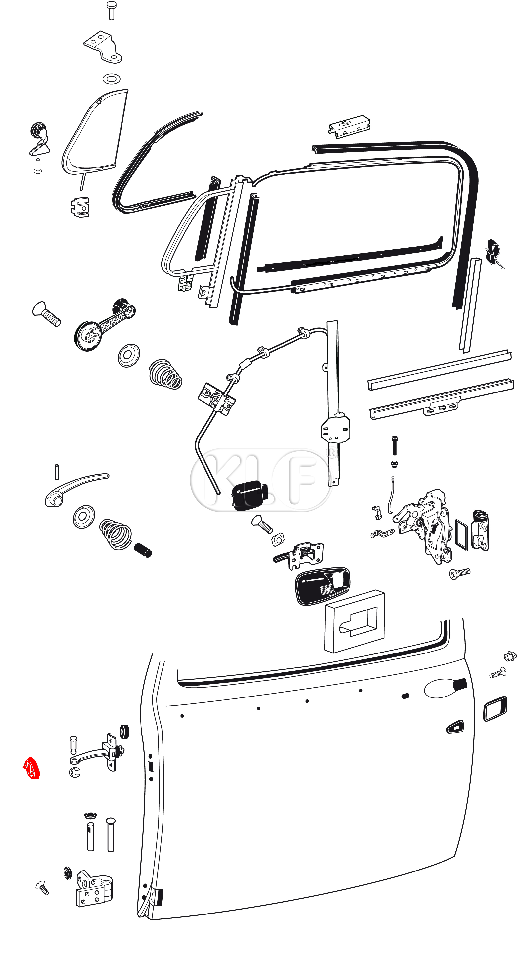 Check Rod Seals, pair, year 8/61 on