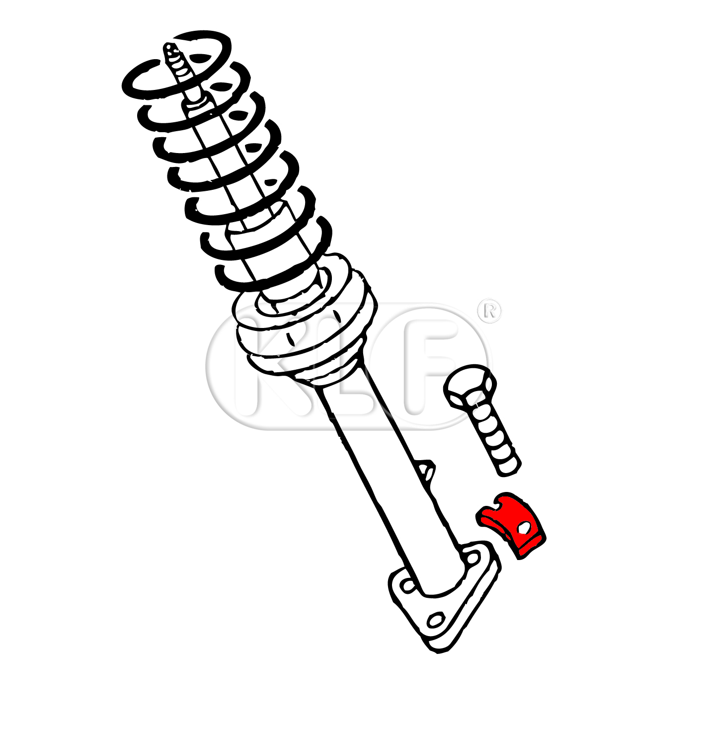 Lock Plate for Ball Joint, lower, year 8/70-8/73, 1302/1303 only