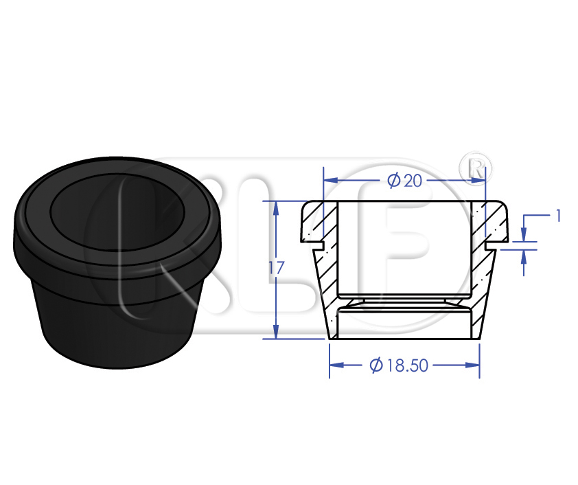 Switch Grommet, Ignition/turn signal switch 8/67-7/70, Ingition Switch wires only 7/70 on