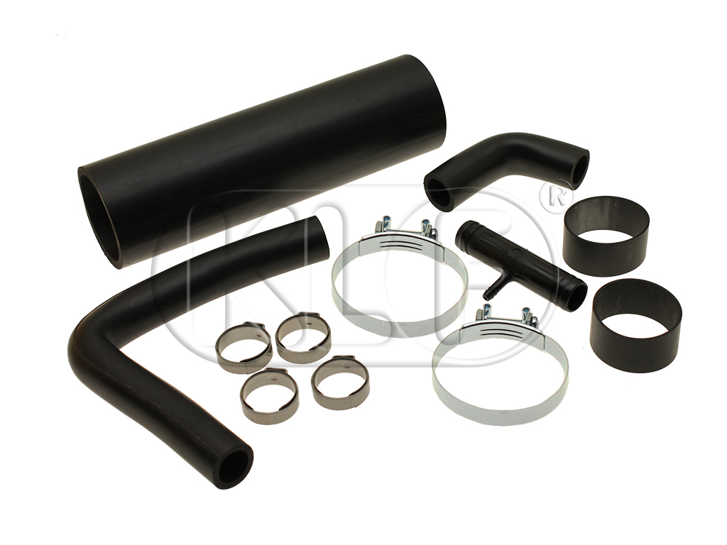 Fuel tank rubber hose and clamp kit, year 08/70 - 07/72 (only 1302)