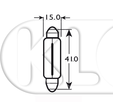 Glühbirne, Sofitte für Anbaublinker, 6 Volt 18W