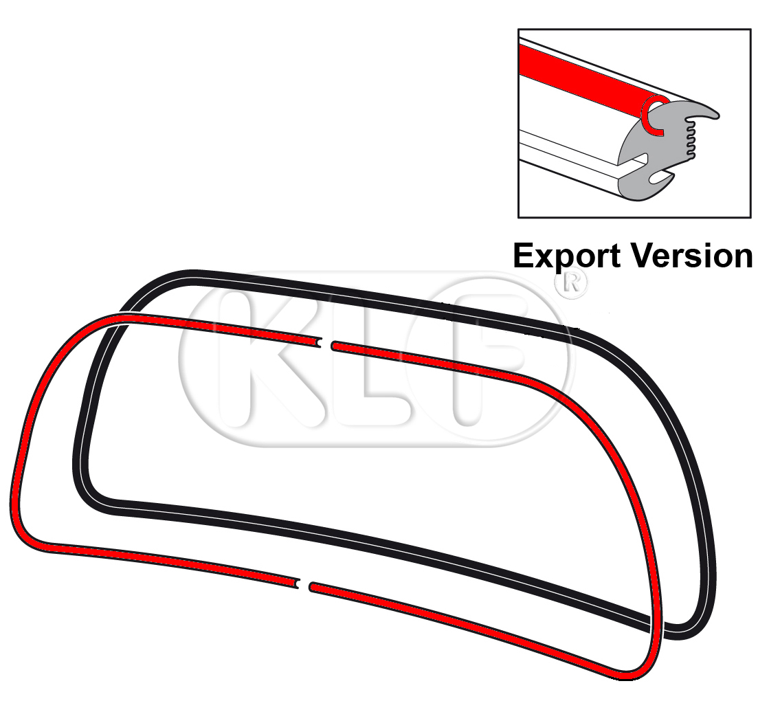 Zierleiste für Frontscheibe, bis Bj. 07/57 Zierleiste für Frontscheibe, bis Bj. 07/57