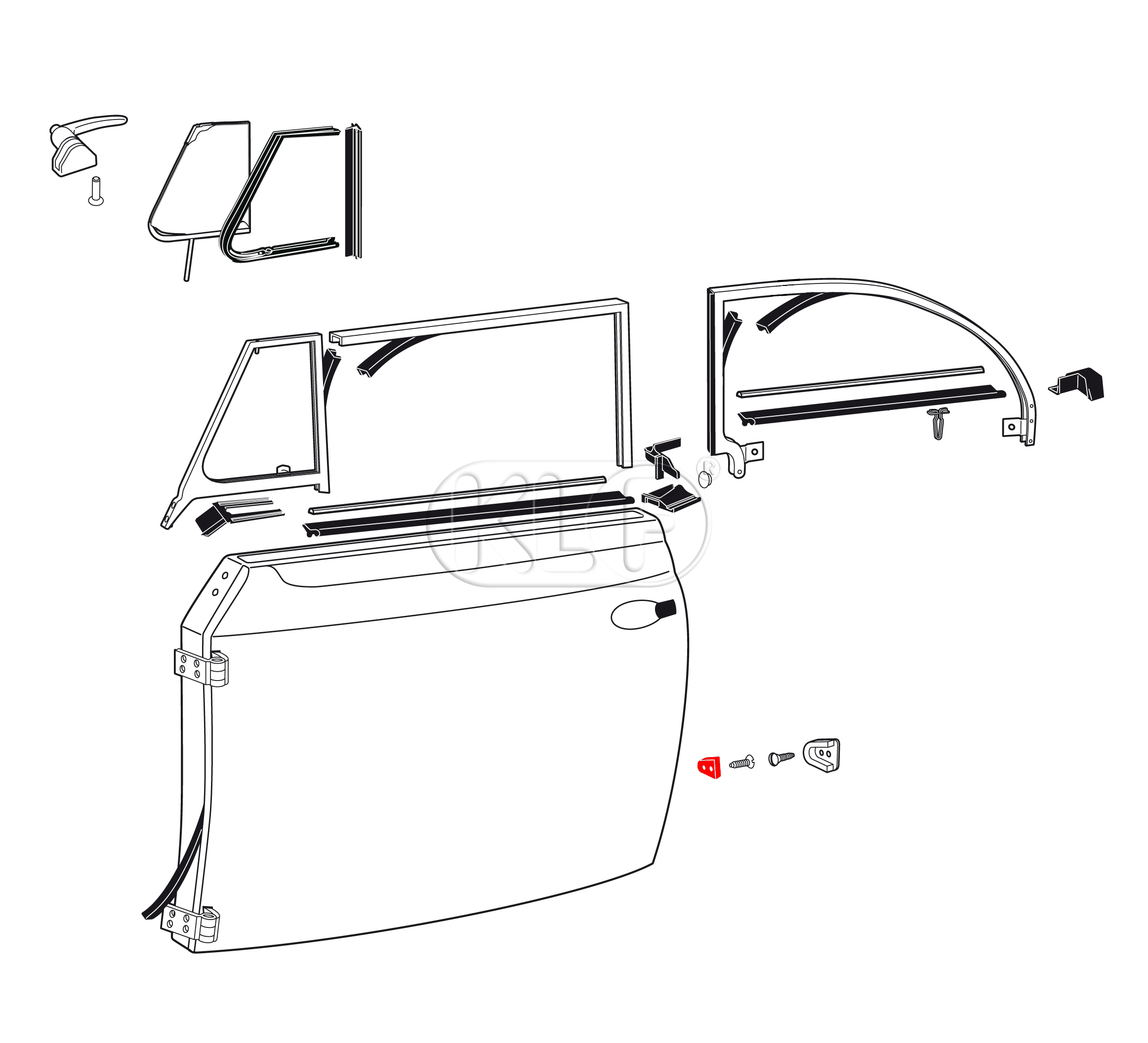 Rubber Wedge for Door Centering, convertible year 8/59 on