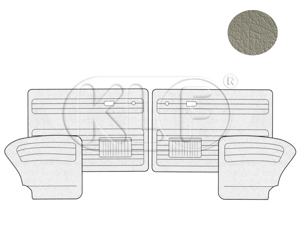 Türverkleidungen, Satz 4-teilig, Limousine, beige, ab Bj. 08/66