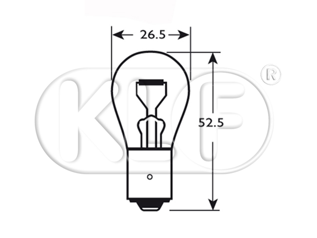 Glühbirne, Blinker/Rückfahrlicht, 12 Volt 21W