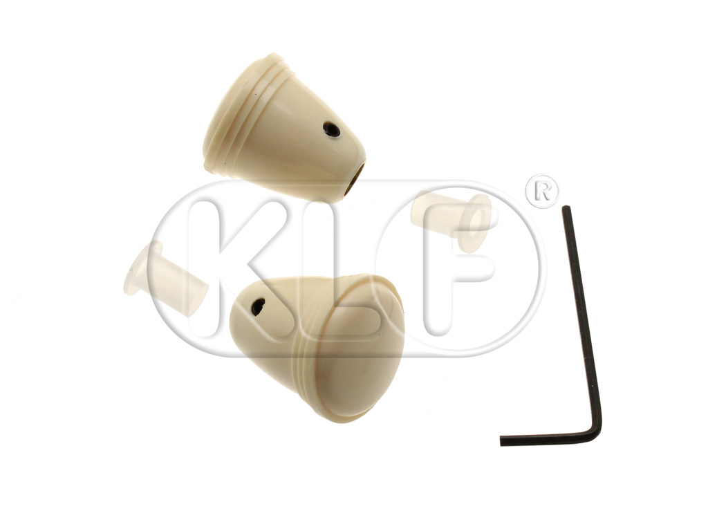 Knob for Radio, ivory, pair, year thru 7/67 Knob for Radio, ivory, pair, year thru 7/67