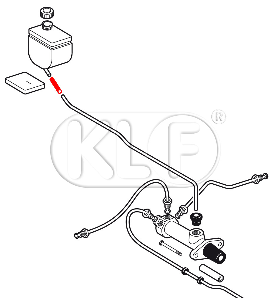 Brake Hose between Master Cylinder and Brake Fluid Reservoir 4,5mm inner diameter