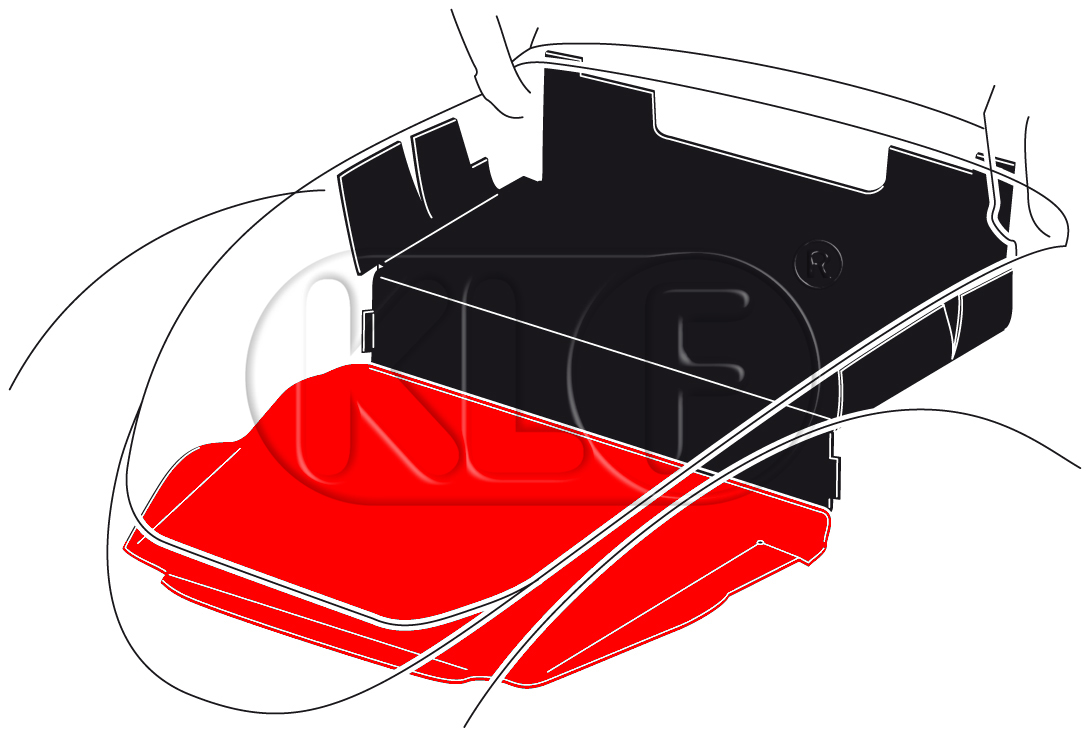 Kofferraumpappe unten, 1302/1303, Bj. 08/70 - 07/79