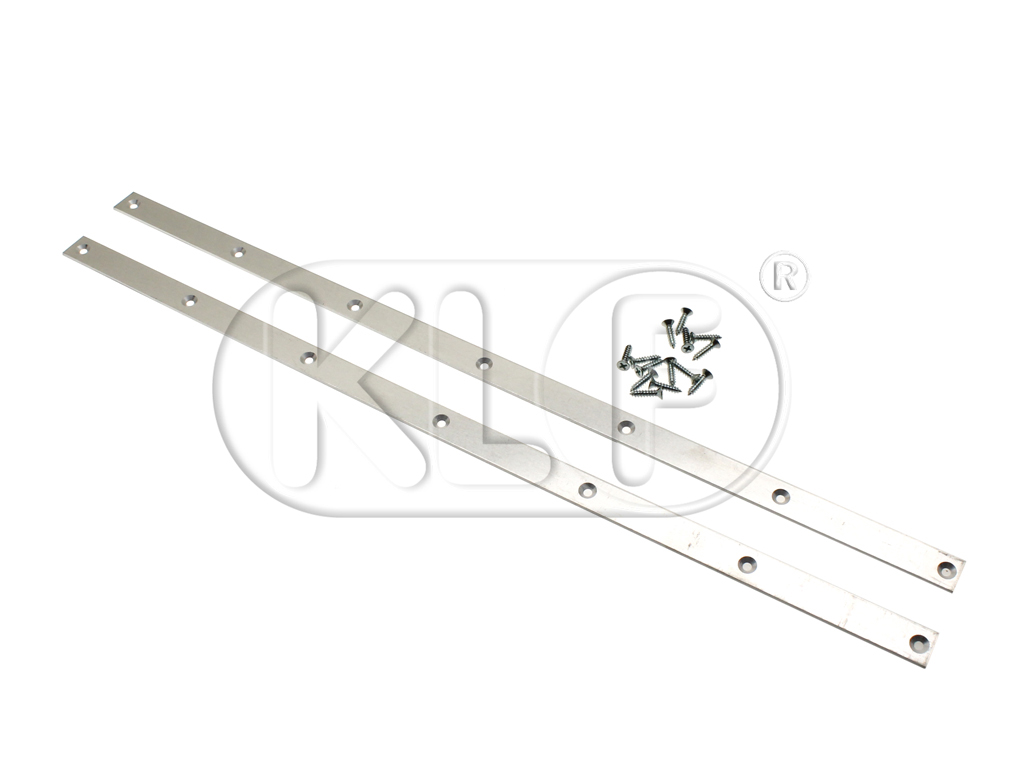 Befestigungsleisten für Gummi an der A-Säule, Paar, Cabrio Bj. 08/64 - 07/72