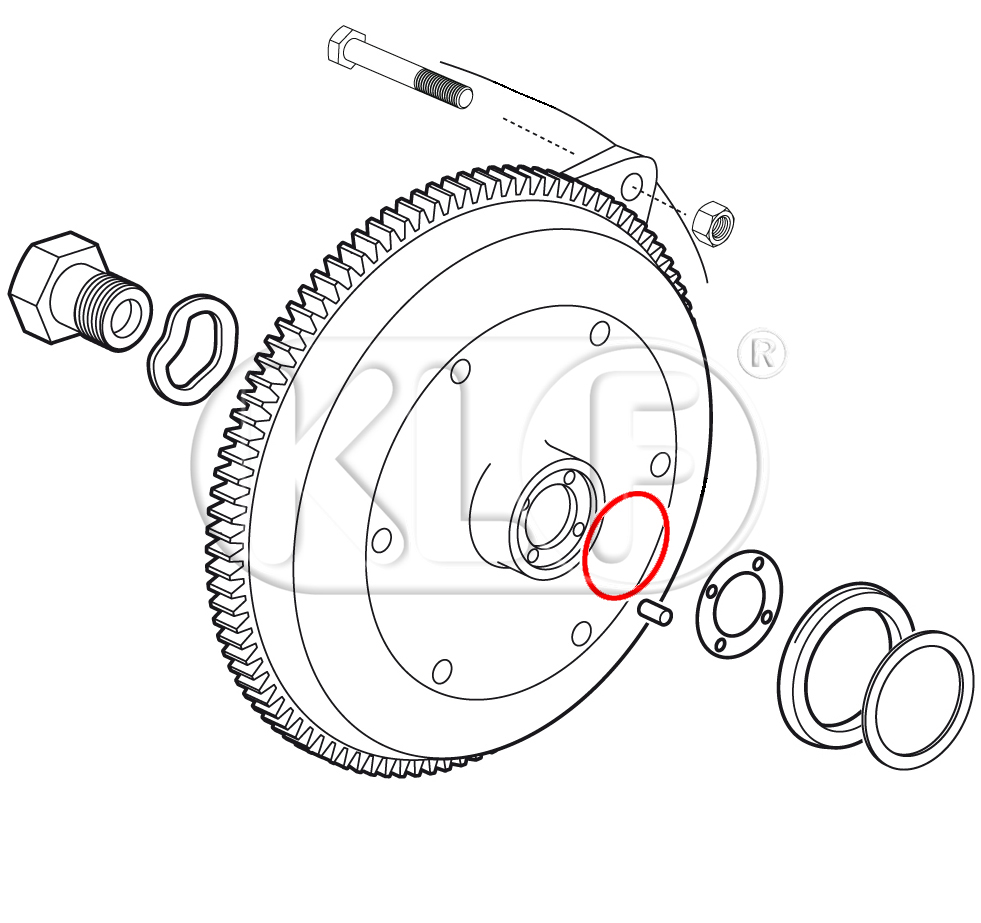 Dichtring für Schwungscheibe, ab Bj. 05/66
