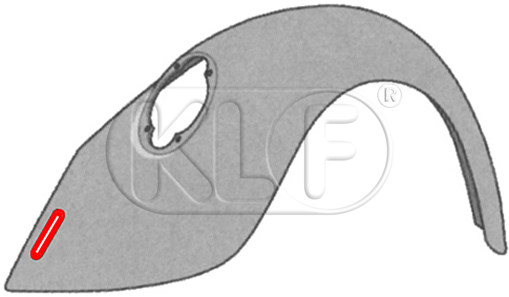 Bumper Bracket Seal, front and rear, not 1302/1303 front, year 8/67-7/74