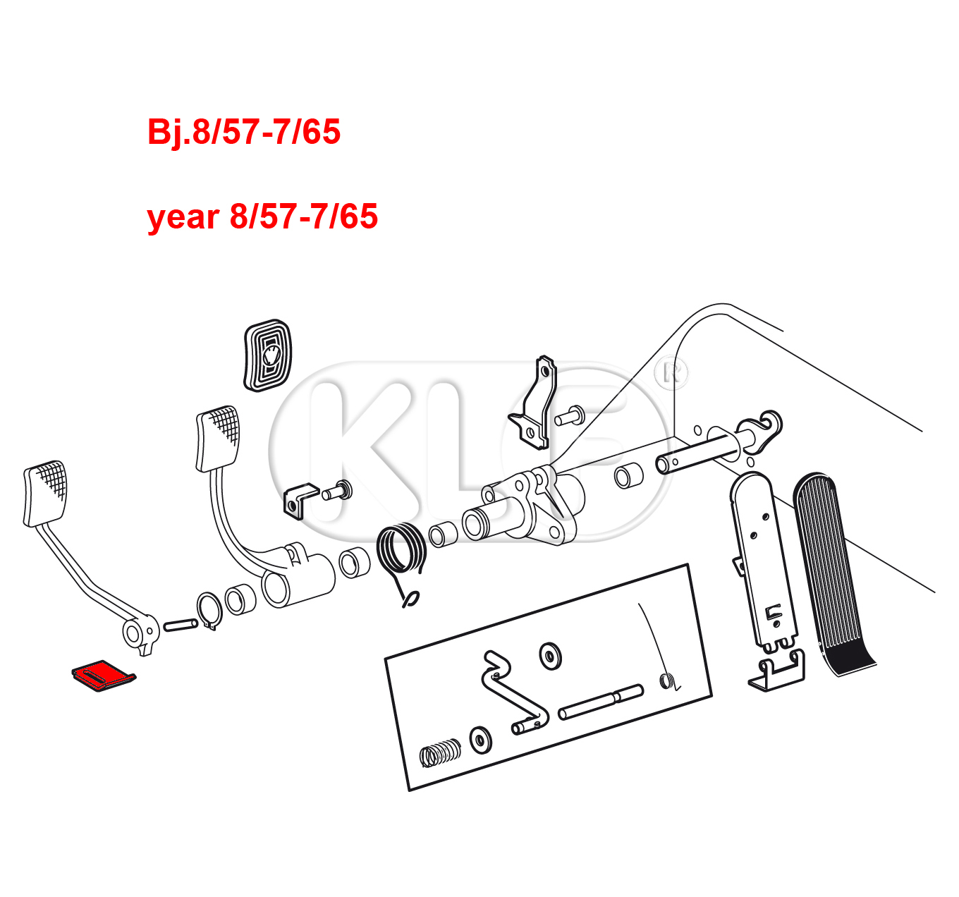 Stop Plate, year Bj. 08/57 - 1966 (through chassis 116460613)