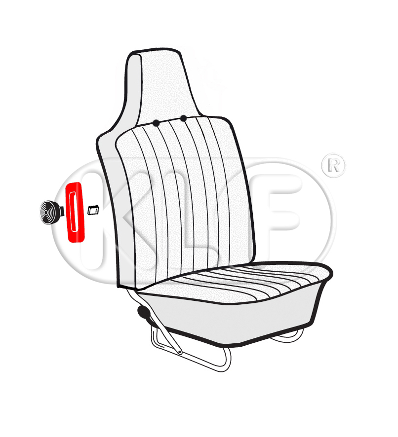 Cover for Backrest Knob, year 12/66-7/72