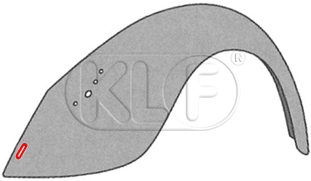 Bumper bracket seal, year thru 8/67