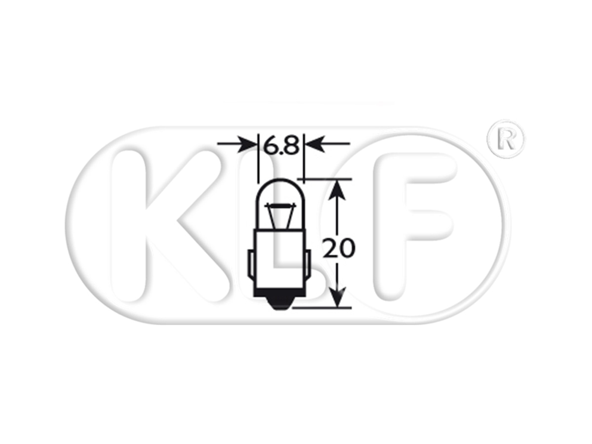 Glühbirne, Instrumentenbeleuchtung, 6 Volt 1,2W