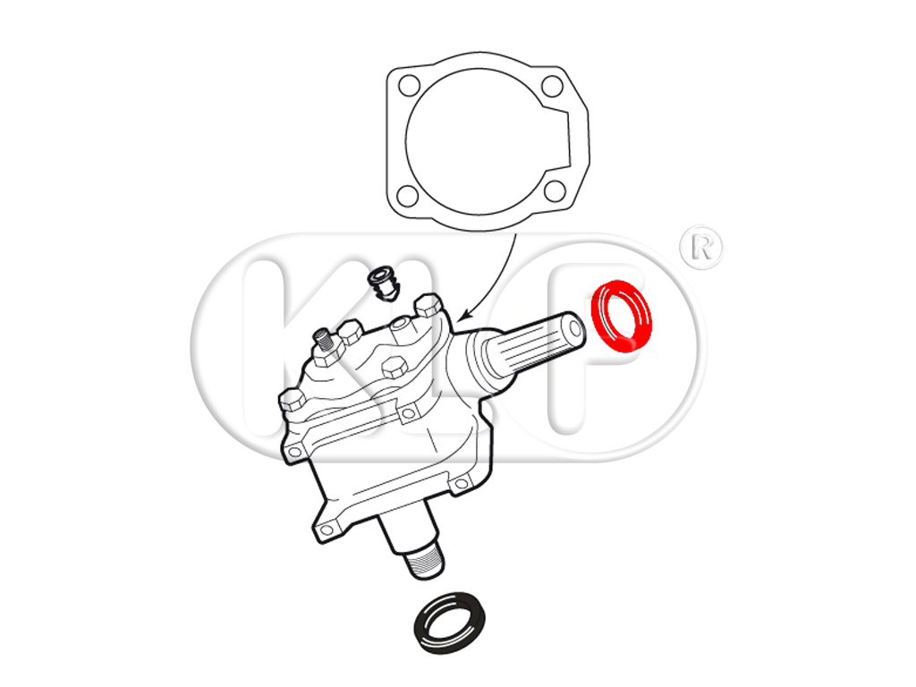 Wellendichtring Lenkspindel, nur 1302/1303, Bj. 08/70 - 07/74