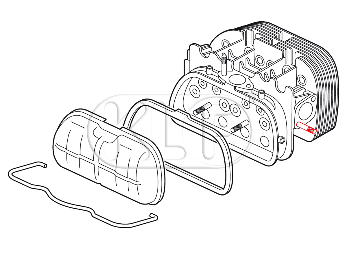 Stud for exhaust flange / cylinder head Type-1 M8 x 40