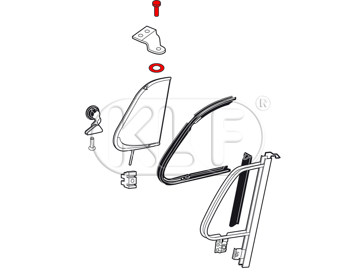 Vent window pivot rivet with washer