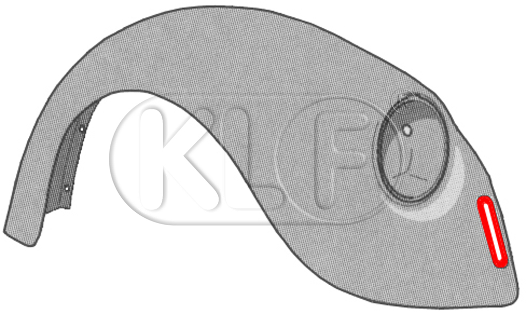Bumper Bracket Seal, front and rear, not 1302/1303 front, year 8/67-7/74