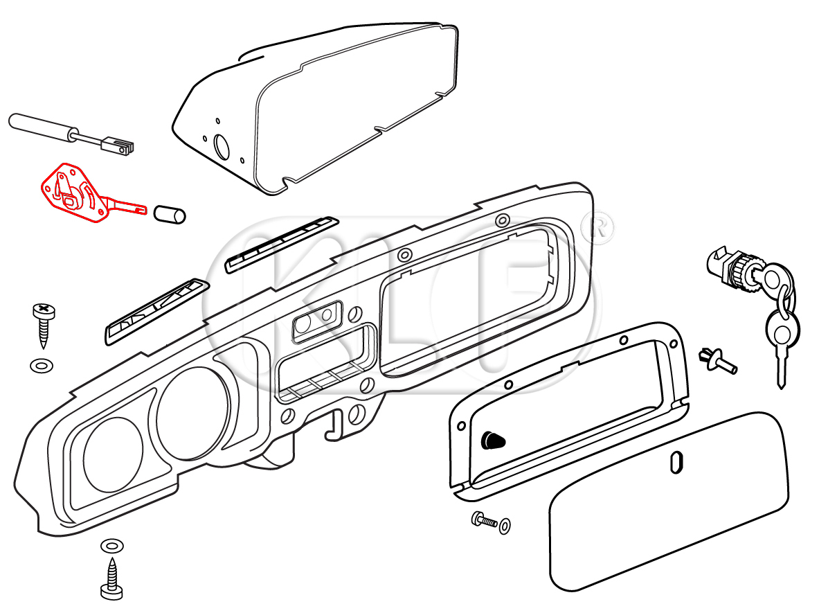 Latch for Front Hood, year 08/68 on