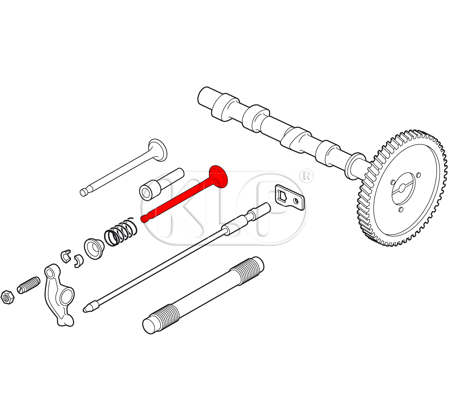 Intake Valve, 30mm, 7mm shaft, 36hp